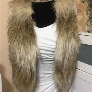 Faux fur vest